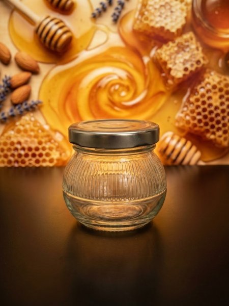 مرتبان عسل غطاء فضي 150ML